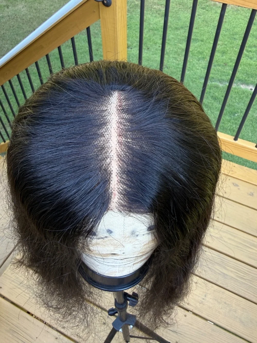 20” Off Black Human Hair Wig